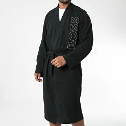 Meilleur prix 🔔 Peignoir Identity 50479370 Noir de BOSS 🧨
