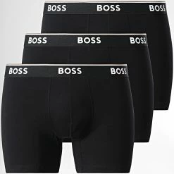 Budget 🧨 Lot De 3 Boxers 50475282 Noir de BOSS 💯