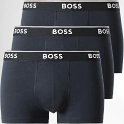 Meilleure vente ✨ Lot De 3 Boxers 50475274 Bleu Marine de BOSS 🧨
