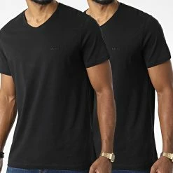 Les meilleures critiques de ❤️ Lot De 2 Tee 👚 Shirts Col V 50475295 Noir de BOSS 🔥