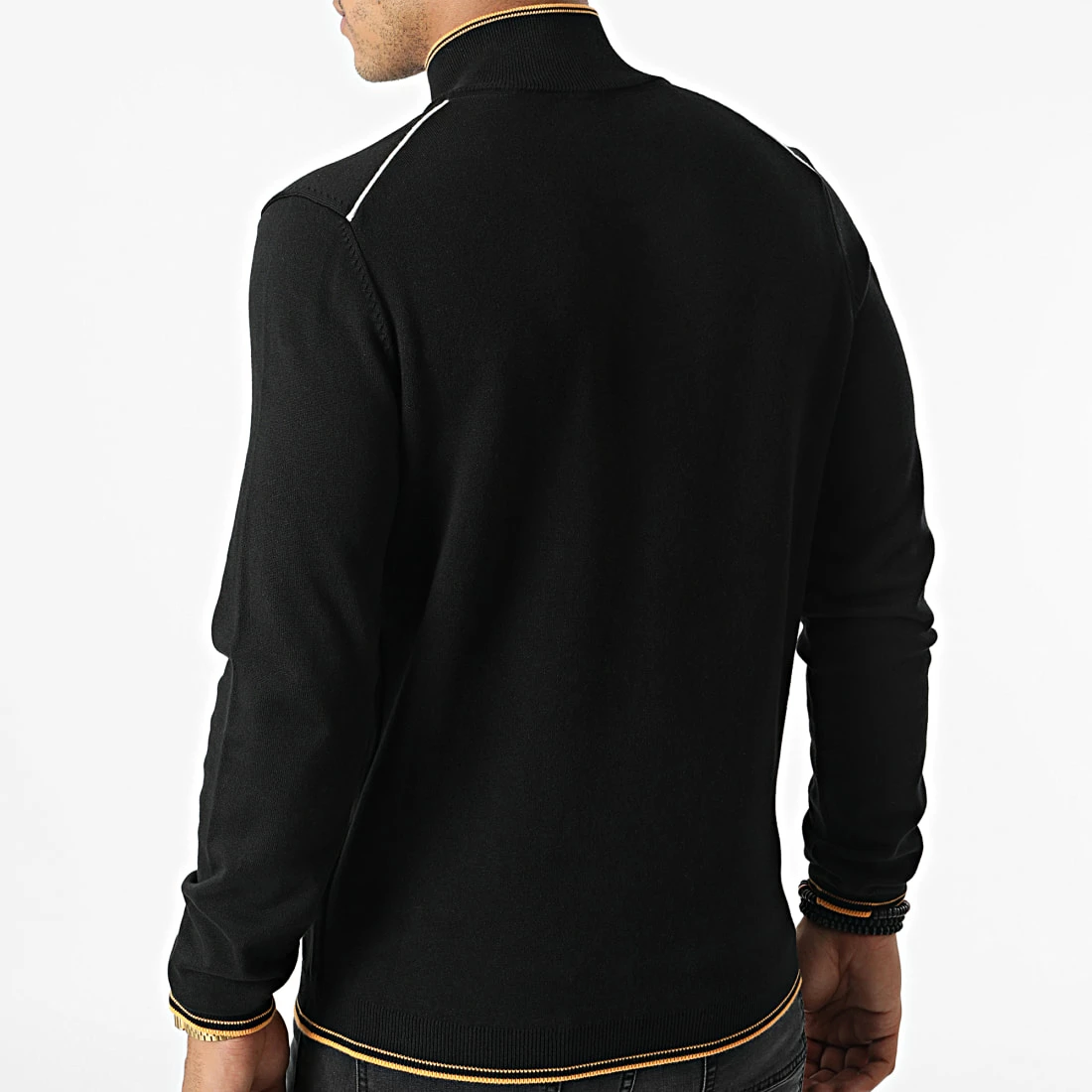 Meilleure affaire 🔔 Pull Col Zippé 50475096 Noir de BOSS 😀 – Image 4