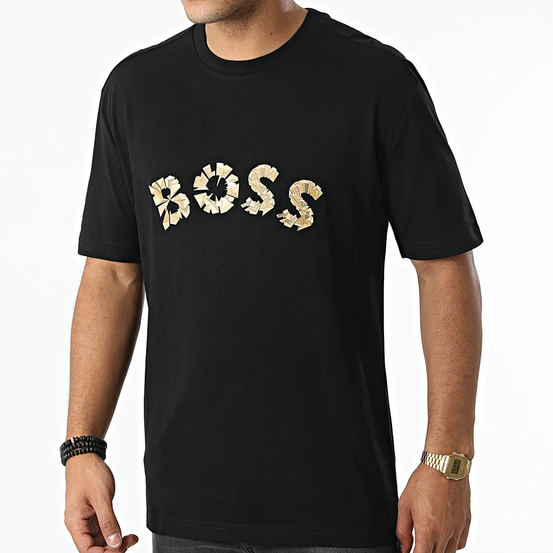 Sortie 🧨 Tee 👚 Shirts 50477617 Noir de BOSS 🎁