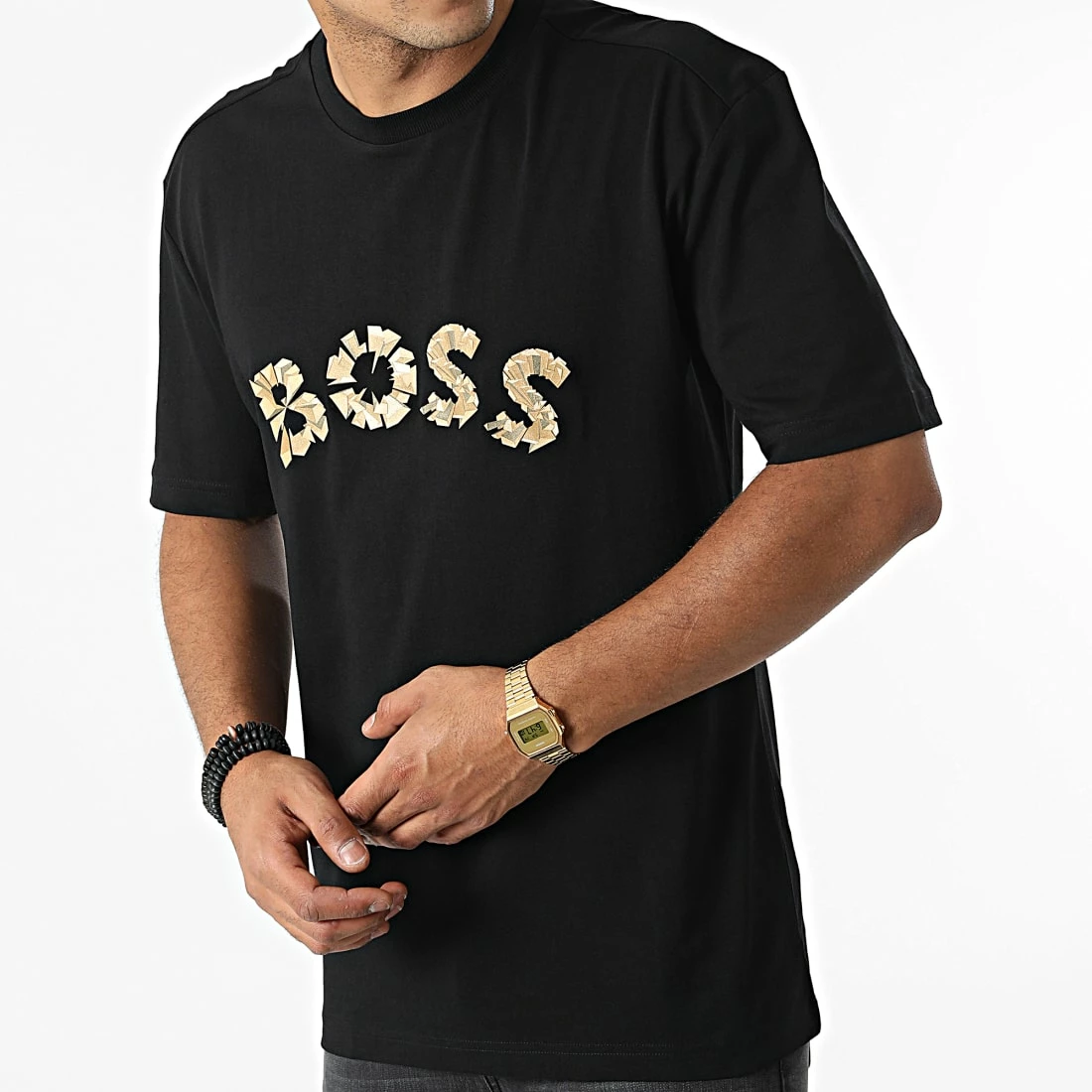 Sortie 🧨 Tee 👚 Shirts 50477617 Noir de BOSS 🎁 – Image 3