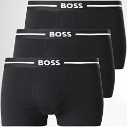 Le moins cher ❤️ Lot De 3 Boxers 50473916 Noir de BOSS 💯