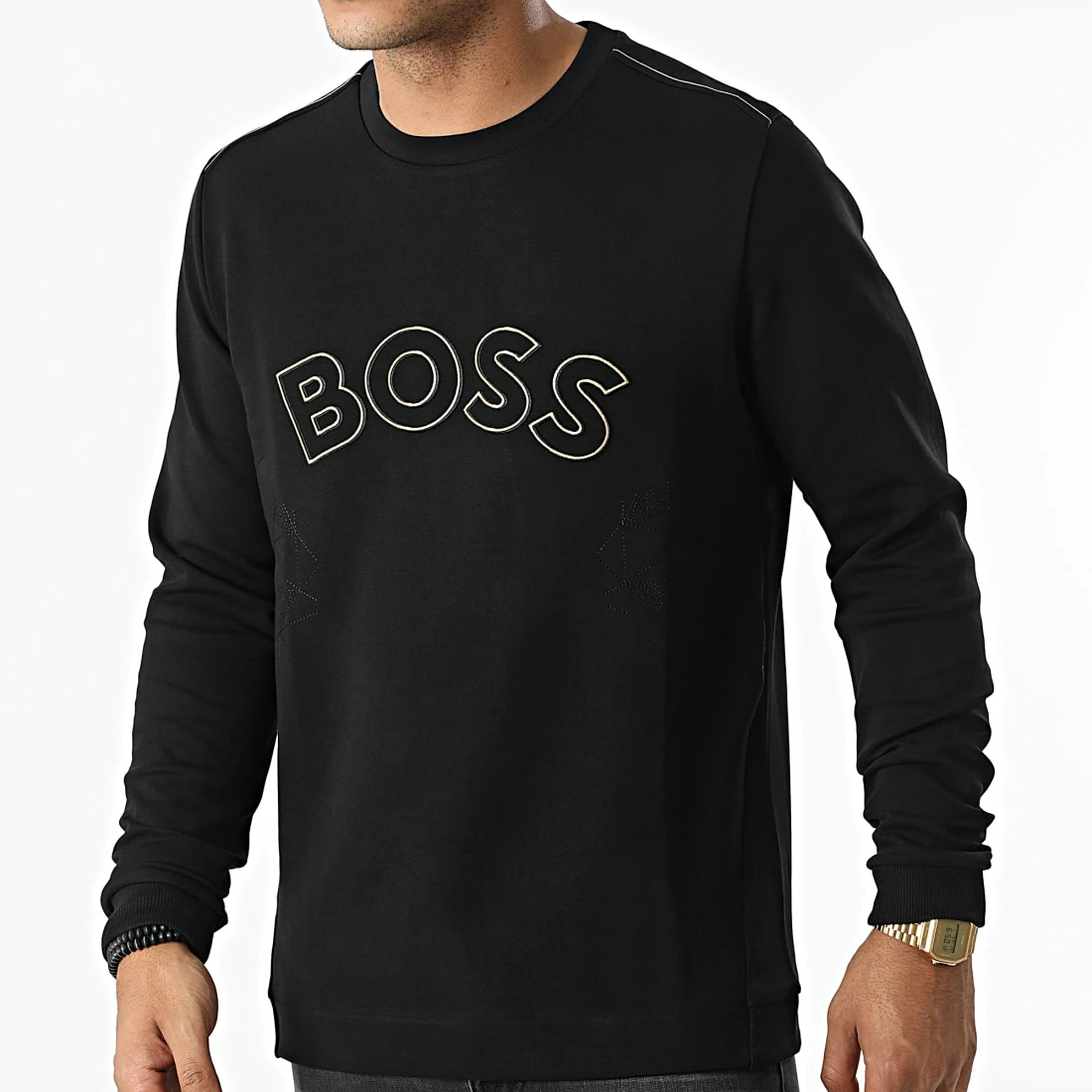 Sortie 🎉 Sweat Crewneck 50477122 Noir de BOSS 😍
