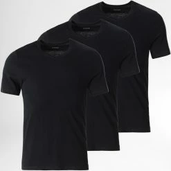 Remise 🔔 Lot De 3 Tee 👕 Shirts Colv V Classic 50475285 Noir de BOSS 😍