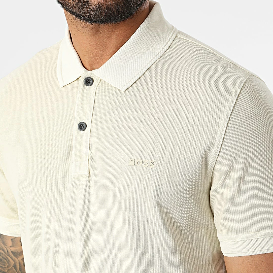 Sortie 🧨 Polo Manches Courtes 50468576 Beige de BOSS 🔔 – Image 2