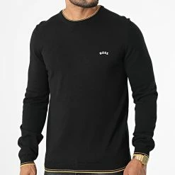 De gros ✔️ Pull Ritom W22 50475068 Noir de BOSS 😍