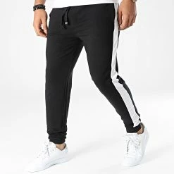 Budget 😉 Pantalon Jogging A Bandes Fashion 50480686 Noir de BOSS 😉