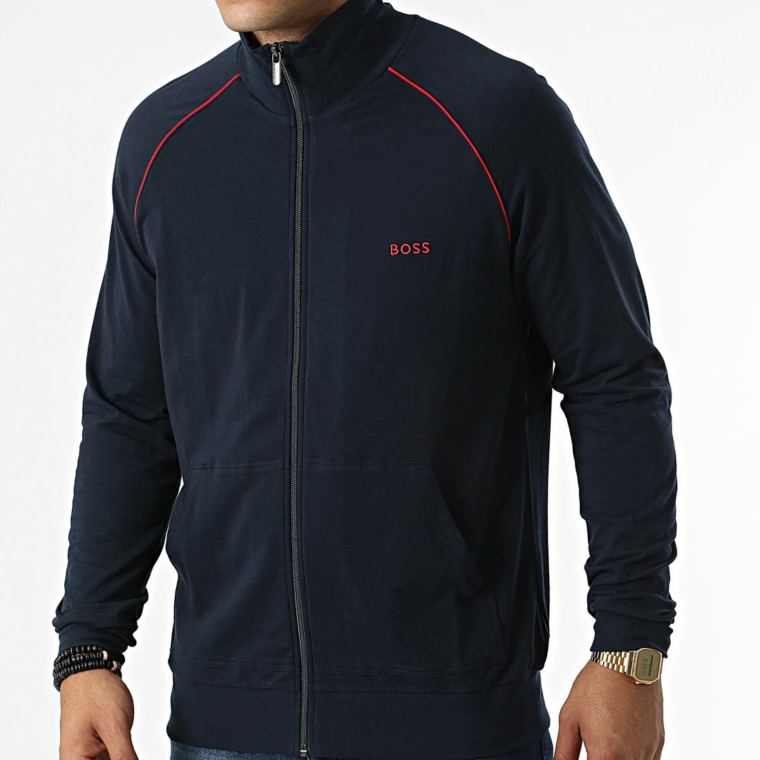 Les meilleures critiques de ❤️ Veste Zippée 50469596 Bleu Marine de BOSS ⌛