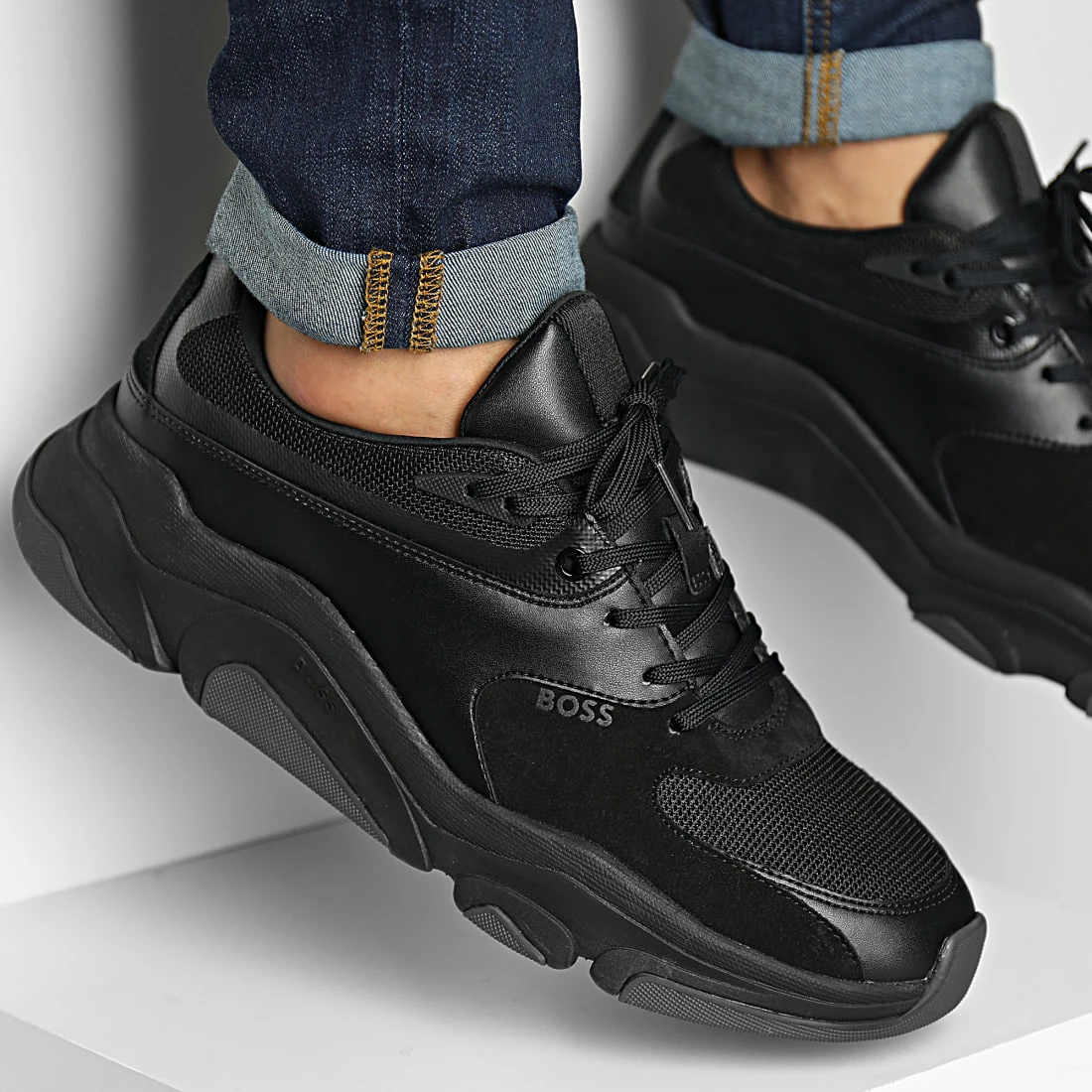 Le moins cher 🛒 Baskets Parkour Runner 50475450 Black de BOSS 🔔