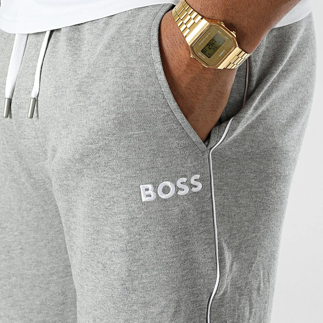 Meilleure affaire 🎉 Pantalon Jogging Core 50469710 Gris Chiné de BOSS 🎁 – Image 2
