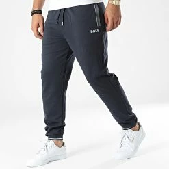 Remise 🔔 Pantalon Jogging 50480536 Bleu Marine de BOSS 😀