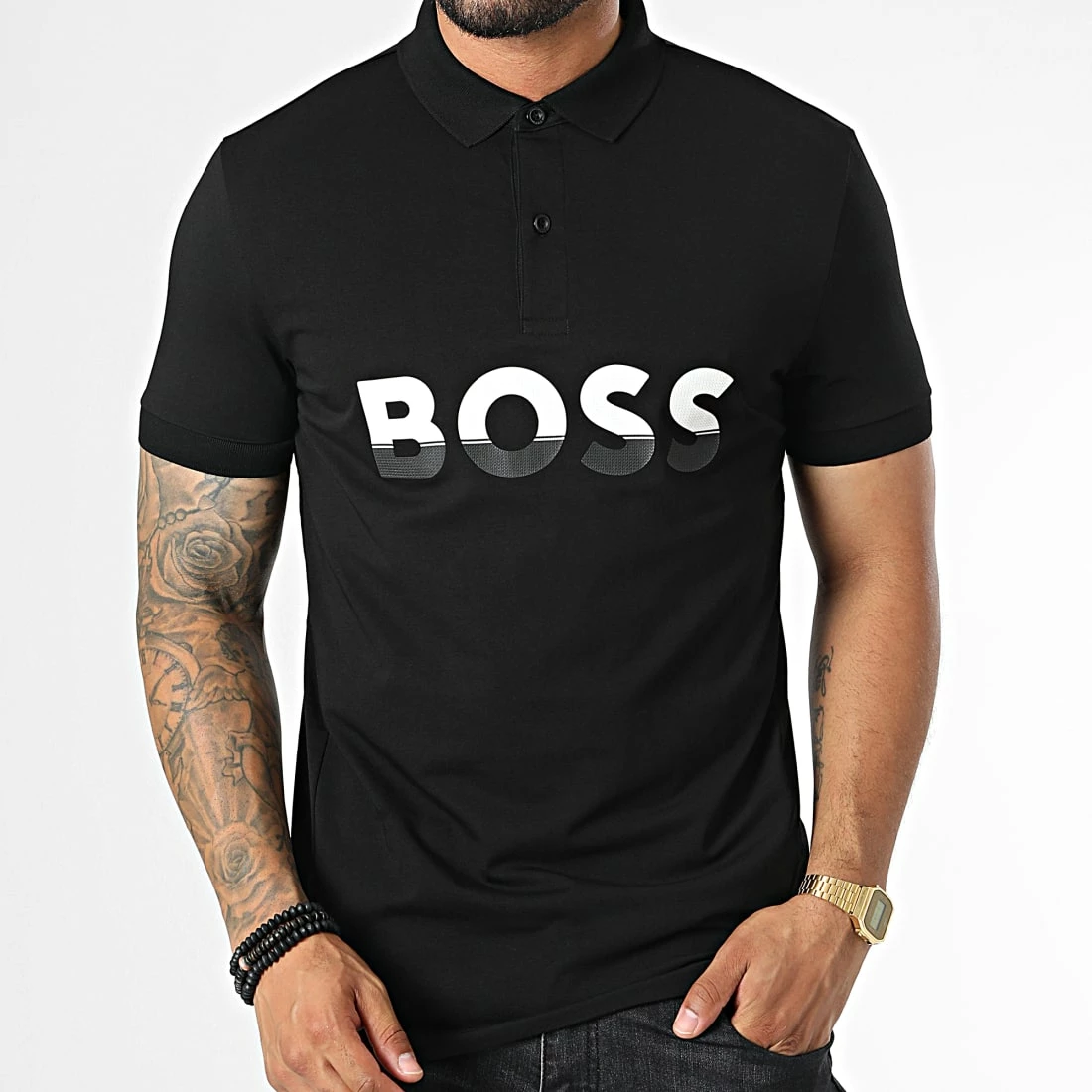 Coupon 🔥 Polo Manches Courtes 50476426 Noir de BOSS 🧨 – Image 3