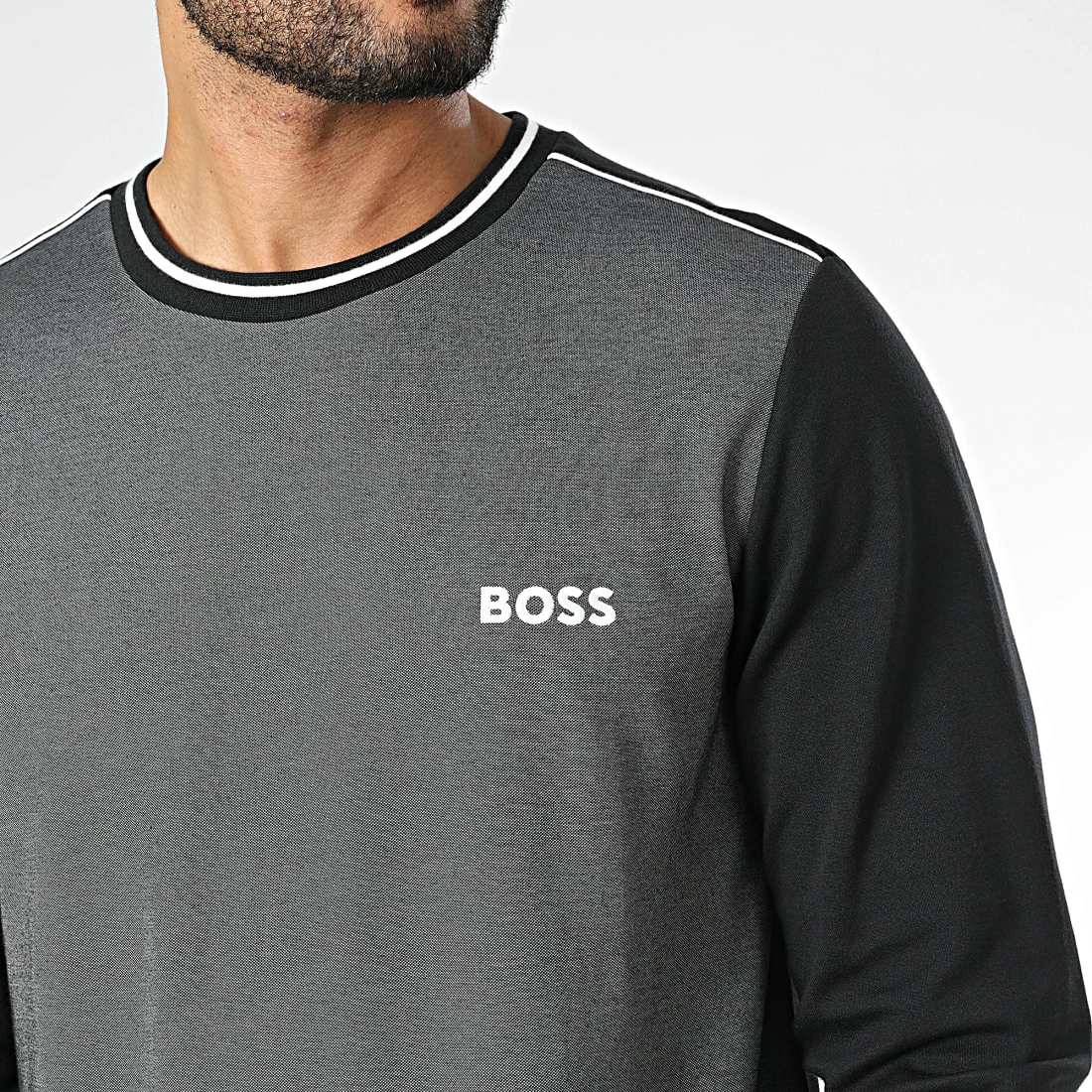 Meilleure affaire 🎉 Sweat Crewneck 50480555 Gris Anthracite Noir de BOSS 👍 – Image 2