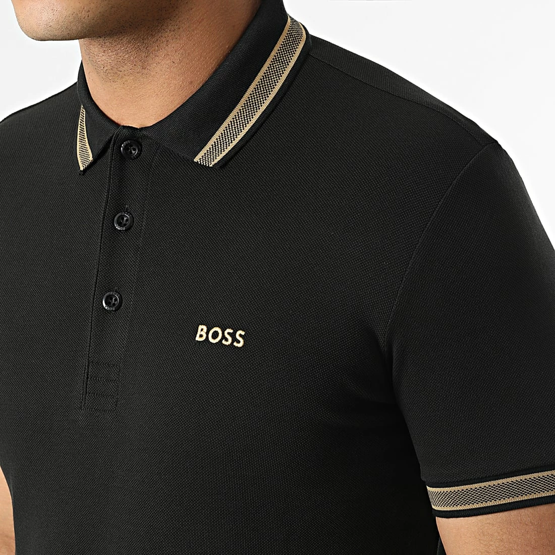 Tout neuf ❤️ Polo Manches Courtes 50468983 Noir de BOSS 👍 – Image 2