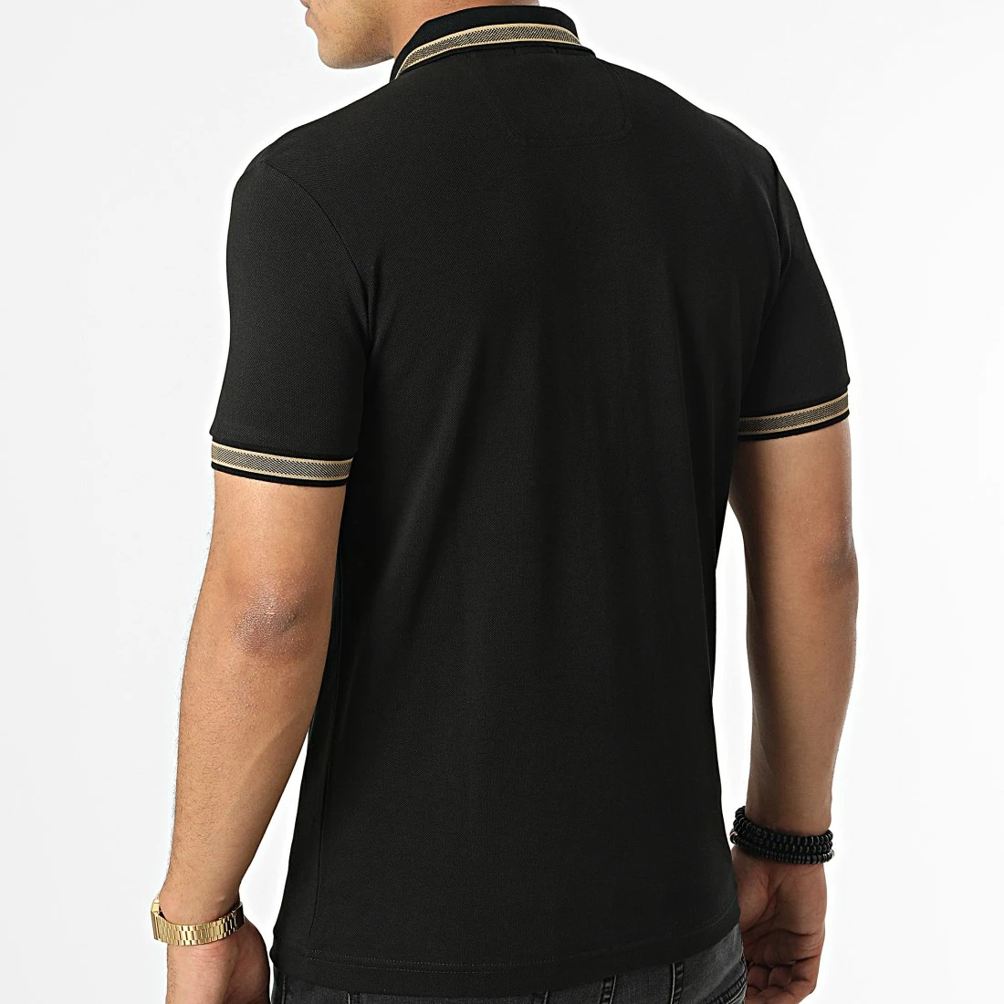 Tout neuf ❤️ Polo Manches Courtes 50468983 Noir de BOSS 👍 – Image 4