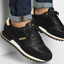 Meilleure affaire 👏 Baskets Parkour Runner 50470152 Black de BOSS 🤩