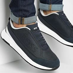 Nouveau 🔥 Baskets Titanium Slon 50480890 Dark Blue de BOSS 🔔