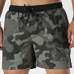 Bon marché 🔔 Short De Bain NBA 4.0 50478629 Vert Kaki Camouflage de BOSS 🧨
