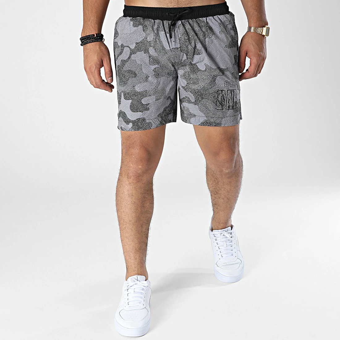 Coupon ⌛ Short De Bain NBA 4.0 50478629 Gris Camouflage de BOSS 🤩 – Image 3