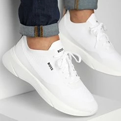 Acheter 😉 Baskets Dean Runner 50480810 White de BOSS 🎁