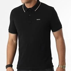 Top 10 🎉 Polo Manches Courtes Slim 50471690 Noir de BOSS 🛒