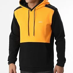 Tout neuf 👏 Sweat Capuche 50477036 Orange Noir de BOSS ⭐