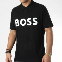 Acheter 👏 Polo Manches Courtes Pa Big Logo 50476993 Noir de BOSS 🔔