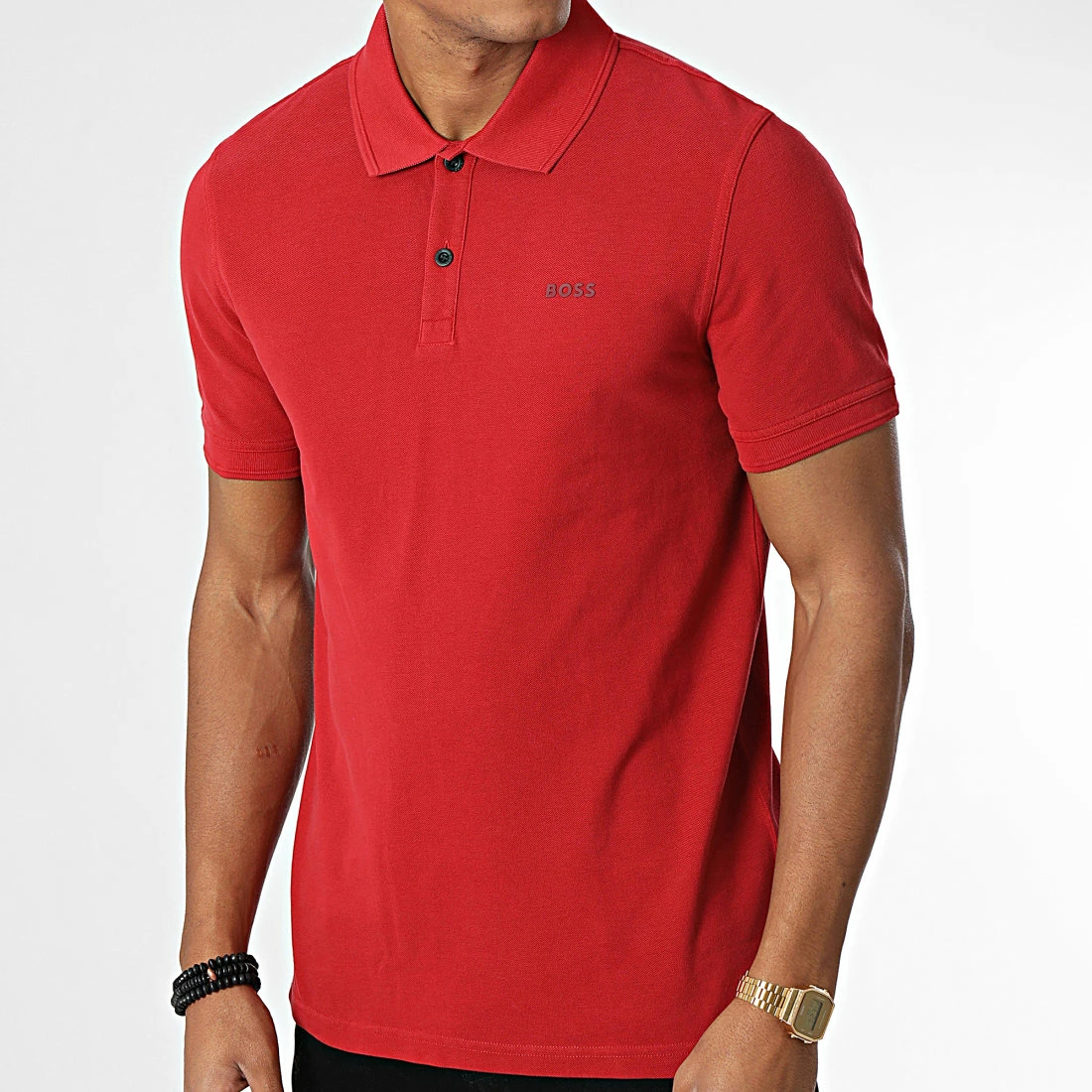 Budget 🛒 Polo Manches Courtes 50468576 Rouge de BOSS ✨
