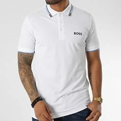 Meilleure vente 😀 Polo Manches Courtes 50469094 Blanc de BOSS 🛒
