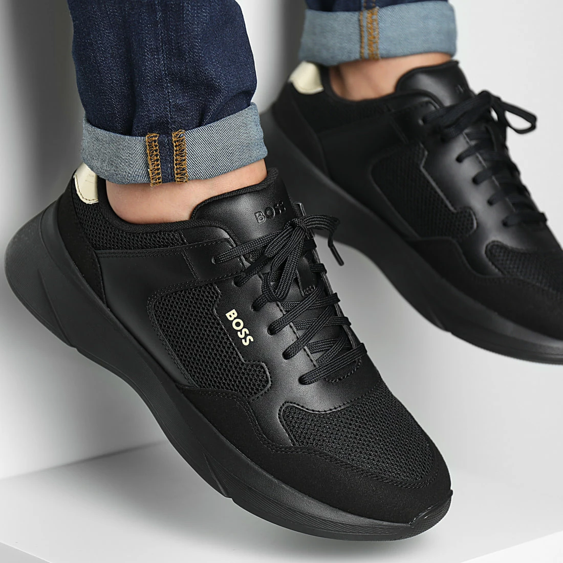 Bon marché 🌟 Baskets Dean Runner 50474955 Black de BOSS 😉