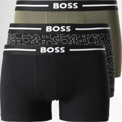 Le moins cher 😉 Lot De 3 Boxers 50479103 Bleu Marine Vert Kaki de BOSS ⌛