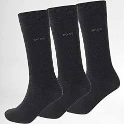 Meilleur prix ⌛ Lot De 3 Paires De Chaussettes 50469366 Noir de BOSS 🤩