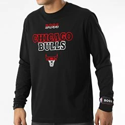 Meilleure affaire ✔️ Tee 👕 Shirt Manches Longues 50477425 Chicago Bulls Noir de BOSS 👏