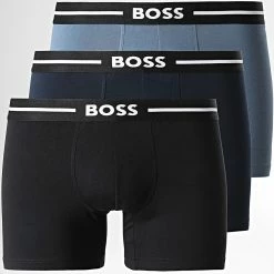 Top 10 😉 Lot De 3 Boxers 50480621 Bleu Marine Noir de BOSS 🌟