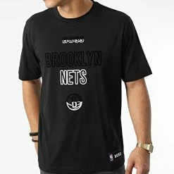 Promo 👍 Tee 👚 Shirt 50477424 Brooklyn Nets Noir de BOSS 👏