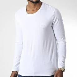 Top 10 🎉 Tee 👕 Shirt Manches Longues 50470144 Blanc de BOSS 🔔