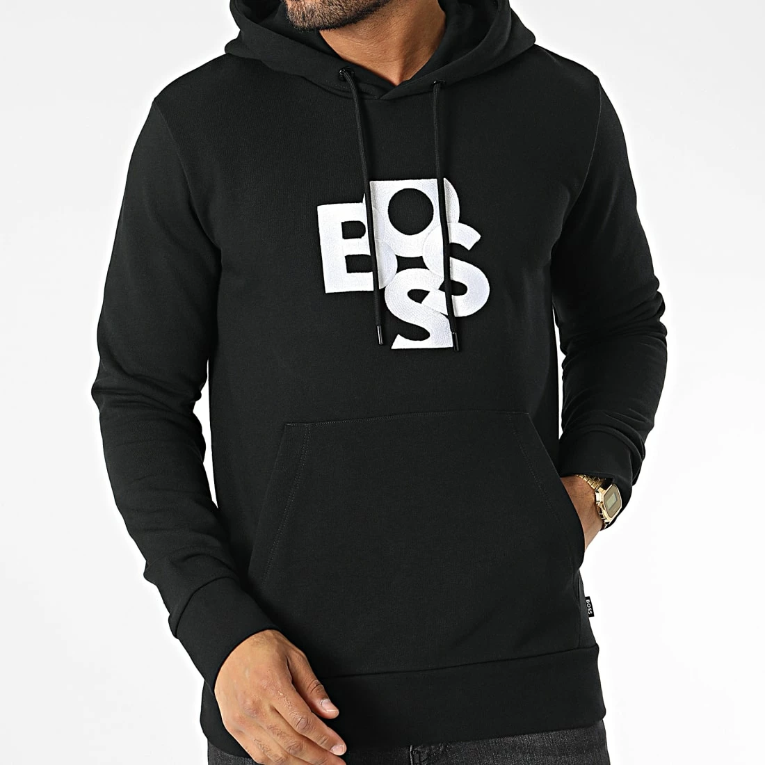 Le moins cher ❤️ Sweat Capuche 50476769 Noir de BOSS 🔥 – Image 3