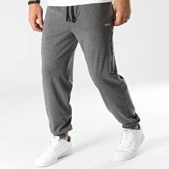 Coupon ⌛ Pantalon Jogging 50473000 Gris Anthracite Chiné de BOSS 💯