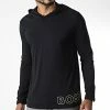 De gros 🛒 Tee 👕 Shirt Manches Longues Capuche 50481200 Noir de BOSS ✔️