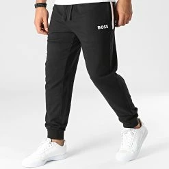 Remise 💯 Pantalon Jogging 50488107 Noir de BOSS 🌟