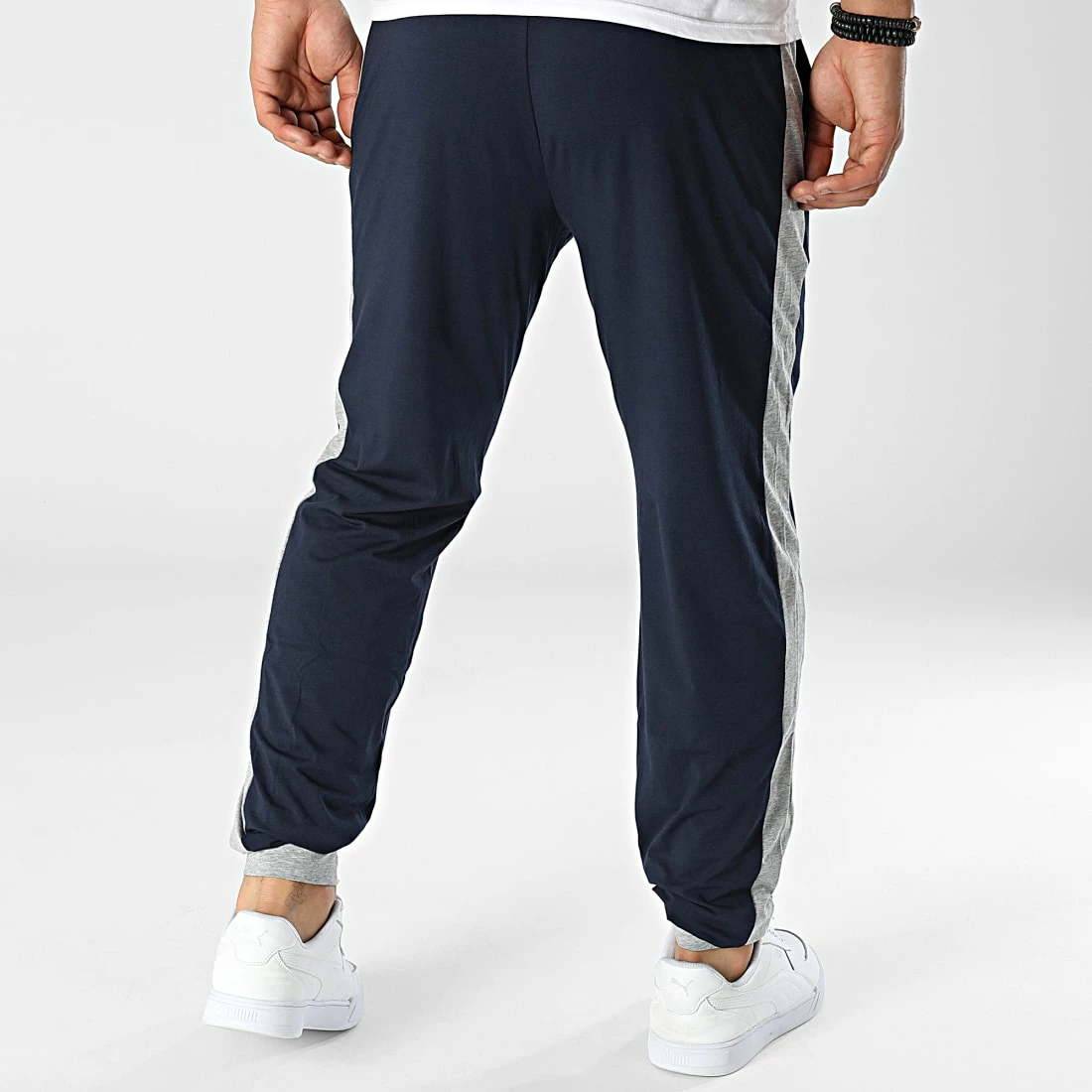 Offres 🎉 Pantalon Jogging A Bandes Balance 50485719 Bleu Marine de BOSS ⌛ – Image 4