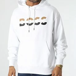 Les meilleures critiques de 👍 Sweat Capuche Econy 2 50491404 Blanc de BOSS 🔔