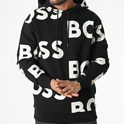 Sortie 👏 Sweat Capuche Wecool 50479021 Noir de BOSS ❤️