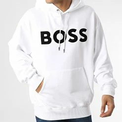Top 10 😉 Sweat Capuche 50485316 Blanc de BOSS 🎉