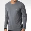 Nouveau ✨ Tee 👚 Shirt Manches Longues 50476192 Gris de BOSS 🛒
