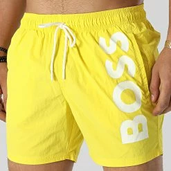 Top 10 👍 Short De Bain 50469594 Jaune de BOSS ⌛