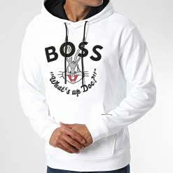 Tout neuf 🛒 Sweat Capuche Bugs Bunny 50486315 Blanc de BOSS 🤩