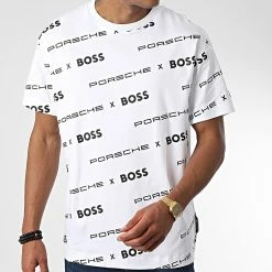 Tout neuf 😉 Tee 👚 Shirt Porsche 50479129 Blanc de BOSS 🥰